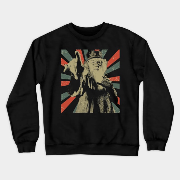 Sir Michael Gambon || Albus Dumbledore ||Vintage Art Design Crewneck Sweatshirt by Setipixel